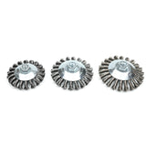 Knotted tapered wire brushes