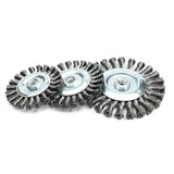 Twist knot wheel wire brushes