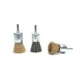 Crimped end wire brushes