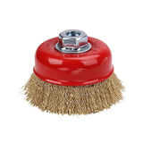 Crimped cup wire brushes